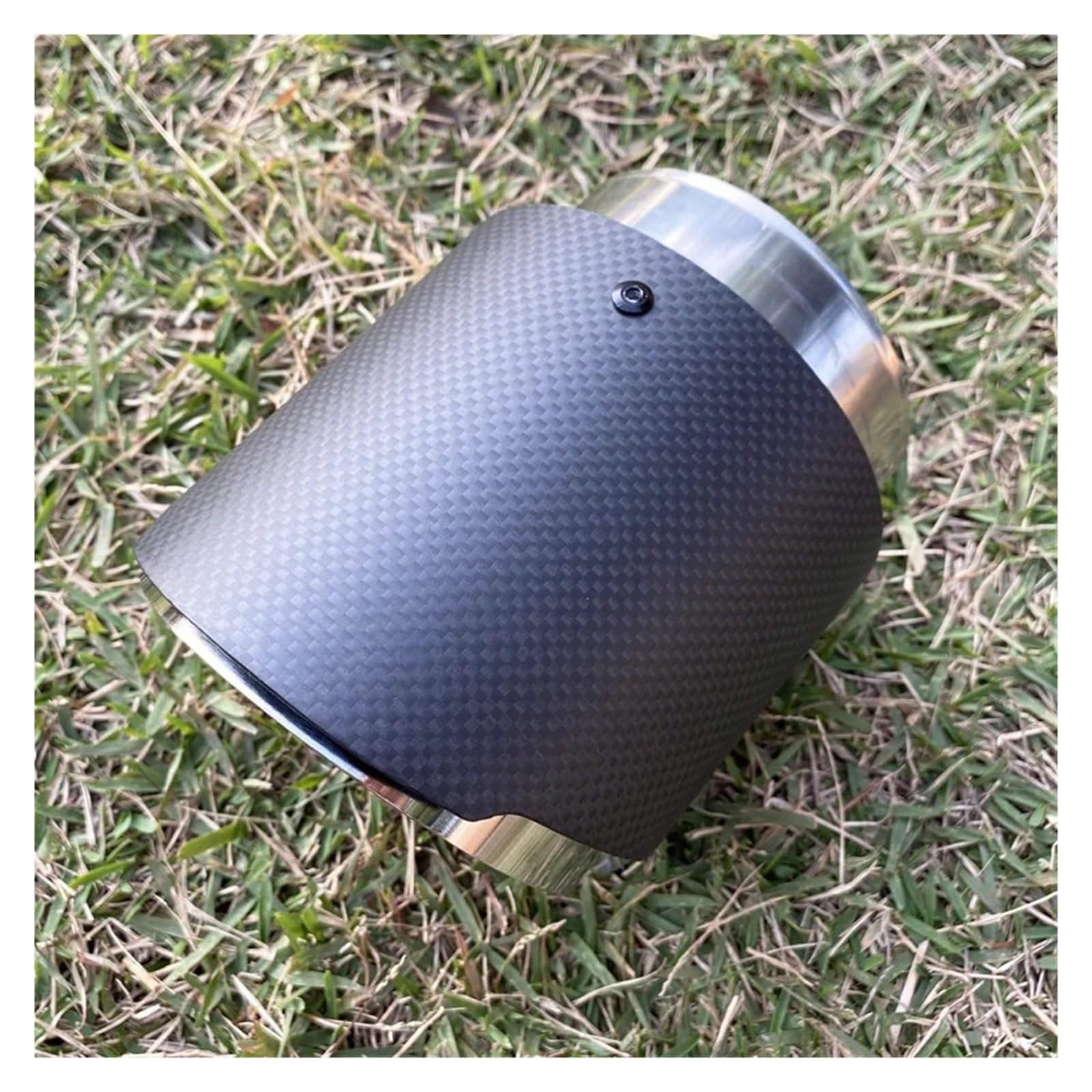 Tubo Extremo Escape Punta De Escape Fibra De Carbono Para Jeep Para Cherokee 2014-2017 Silenciador Trasero, Piezas Decorativas Para Coche(A with logo 1PC)