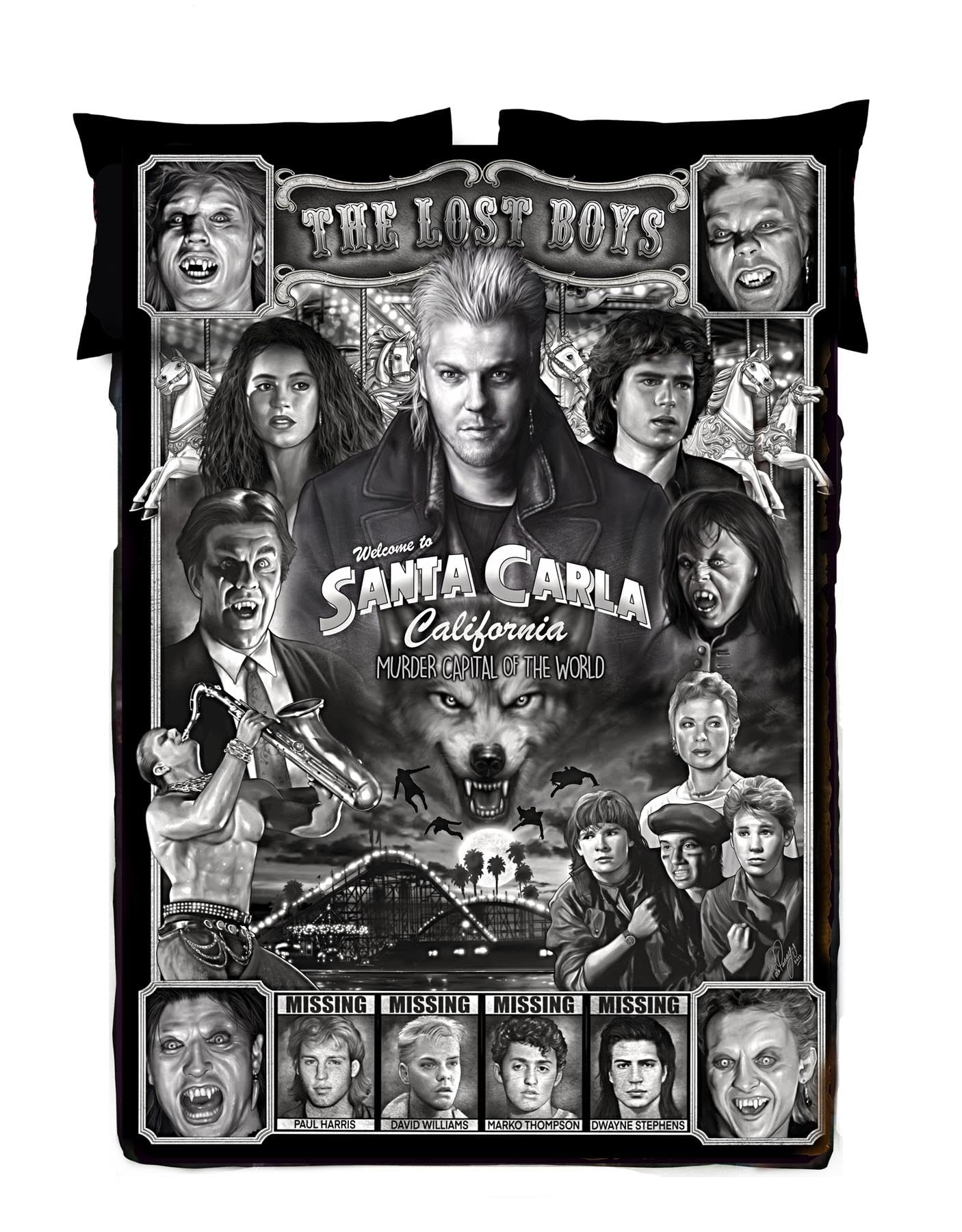 Horror Movie Blanket - Santa Carla Lost Boys - Horror Blanket | Twin Duvet