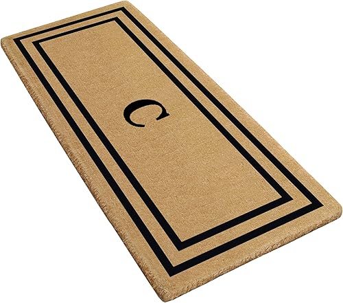 Miniatura 2 de Tapete personalizado con monograma de fibra de coco para puerta delantera, entrada al aire libre, decoración de porche de lujo, tapete