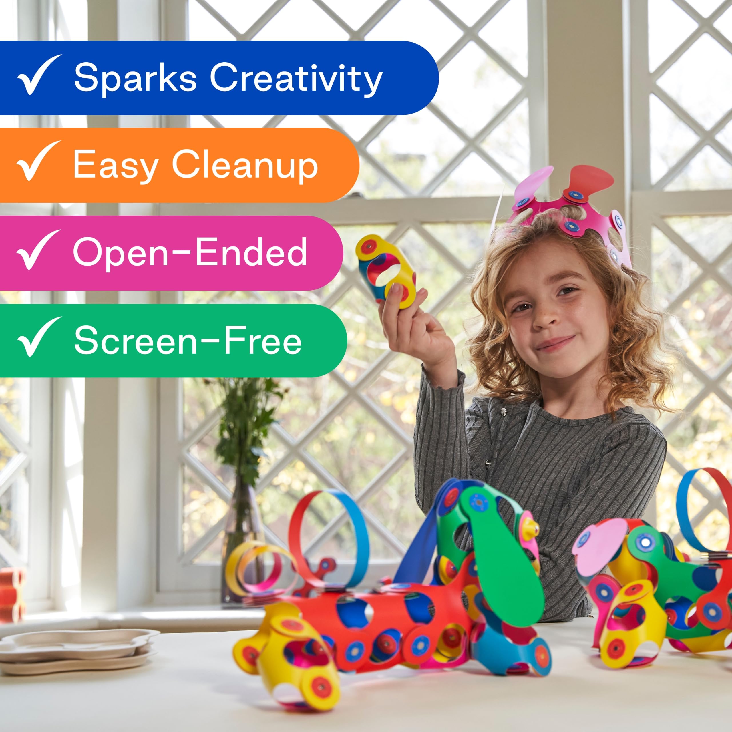 Clixo Crew Blau & Grün (30 TLG., magnetische Bausteine, flexibel, drehbar, Lernspielzeug für Kinder ab 4 Jahren, Konstruktionsspielzeug, kreatives Magnetspielzeug) 5876593