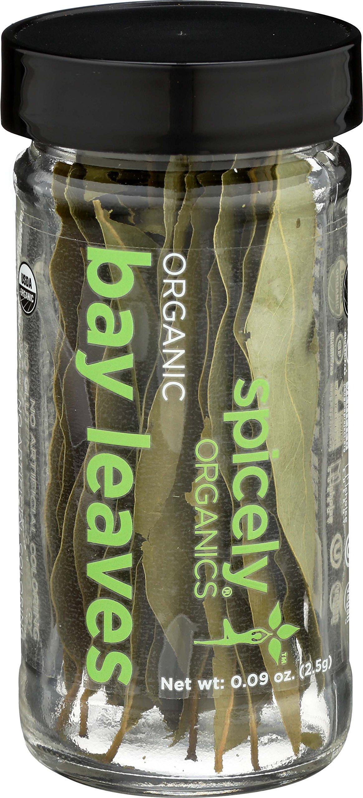 Spicely Organic Bay Leaves California Whole 0.09 Ounce Jar