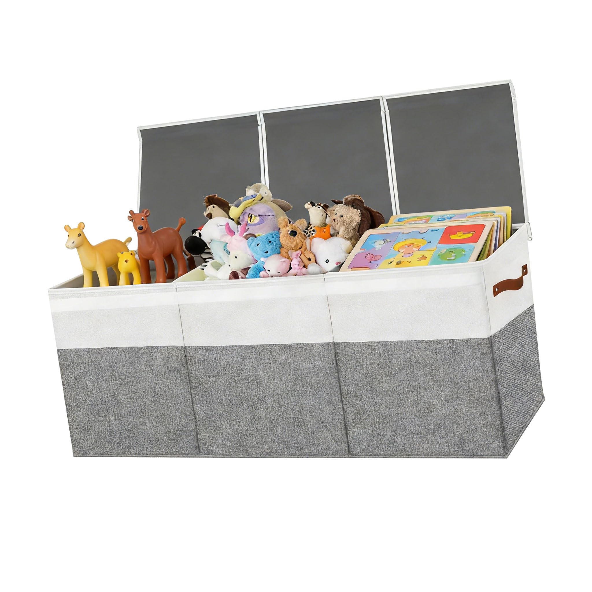 Grande capacité de 150 l, boîte de rangement pliable pour jouets pour enfants, compartiments réglables, matériaux, organisateurs de maison, grande capacité, taille S