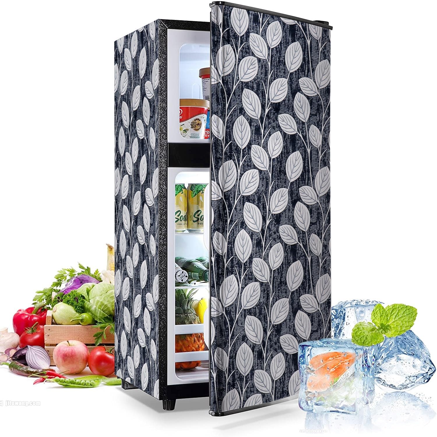 Waco Creation Fridge Full body Cover for 180 to 220 litres Single Door Refrigerator Cover Waterproof/dustproof Fridge Cover (150 x 60 cm) (Grey)