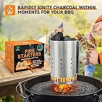 Vista 6 de Realcook - Iniciador de fuego natural para fogatas: iniciadores para todo clima - iniciadores de carbón sin olor para parrilla Hoguera Chimeneas