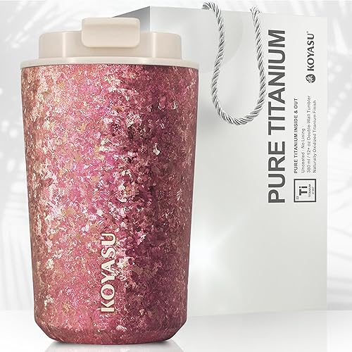 Vista 9 de KOYASU Ti-Zen - Taza de café de viaje de titanio, vaso aislado ultraligero de 12 onzas, equipo EDC de primera calidad y accesorios tácticos, taza