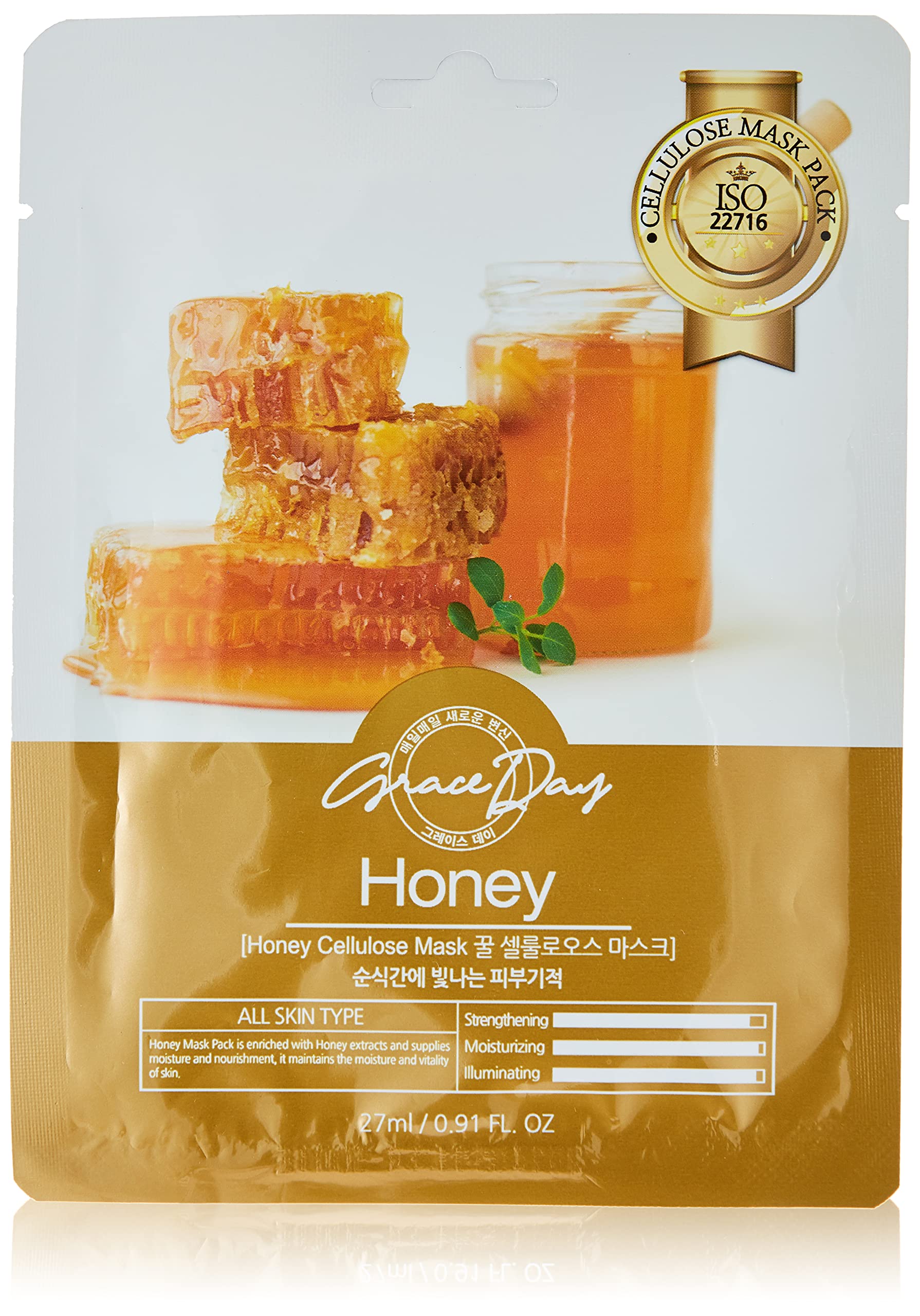 Grace Day Yoğun Nemlendirici Ballı Selüloz Maske Honey Mask