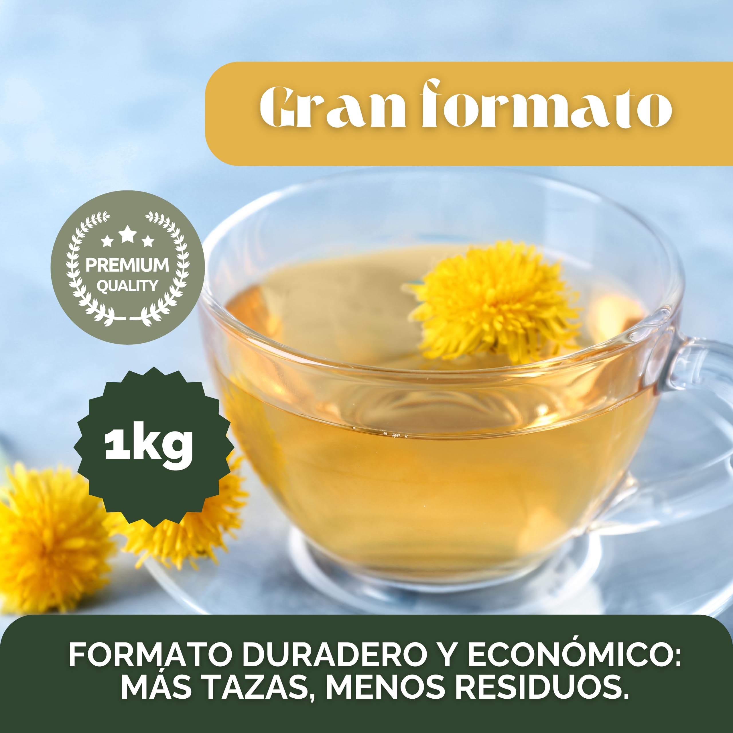 Bioky Pissenlit 1kg – Plante Séchée Naturelle pour Infusion Détox