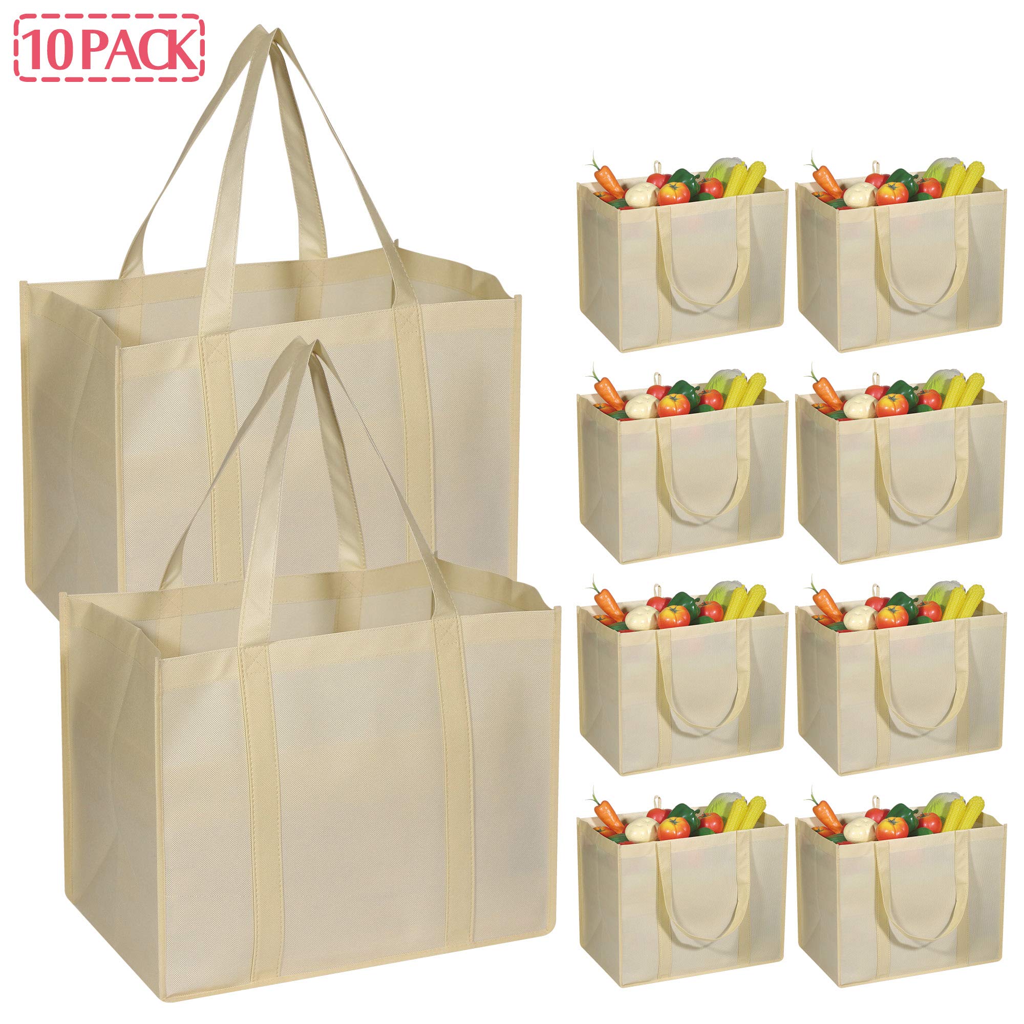 ★DEINET★ FRILL BIG BAG Amazon.com: Juvale 10 Pack Reusable Tote Bags with Handles