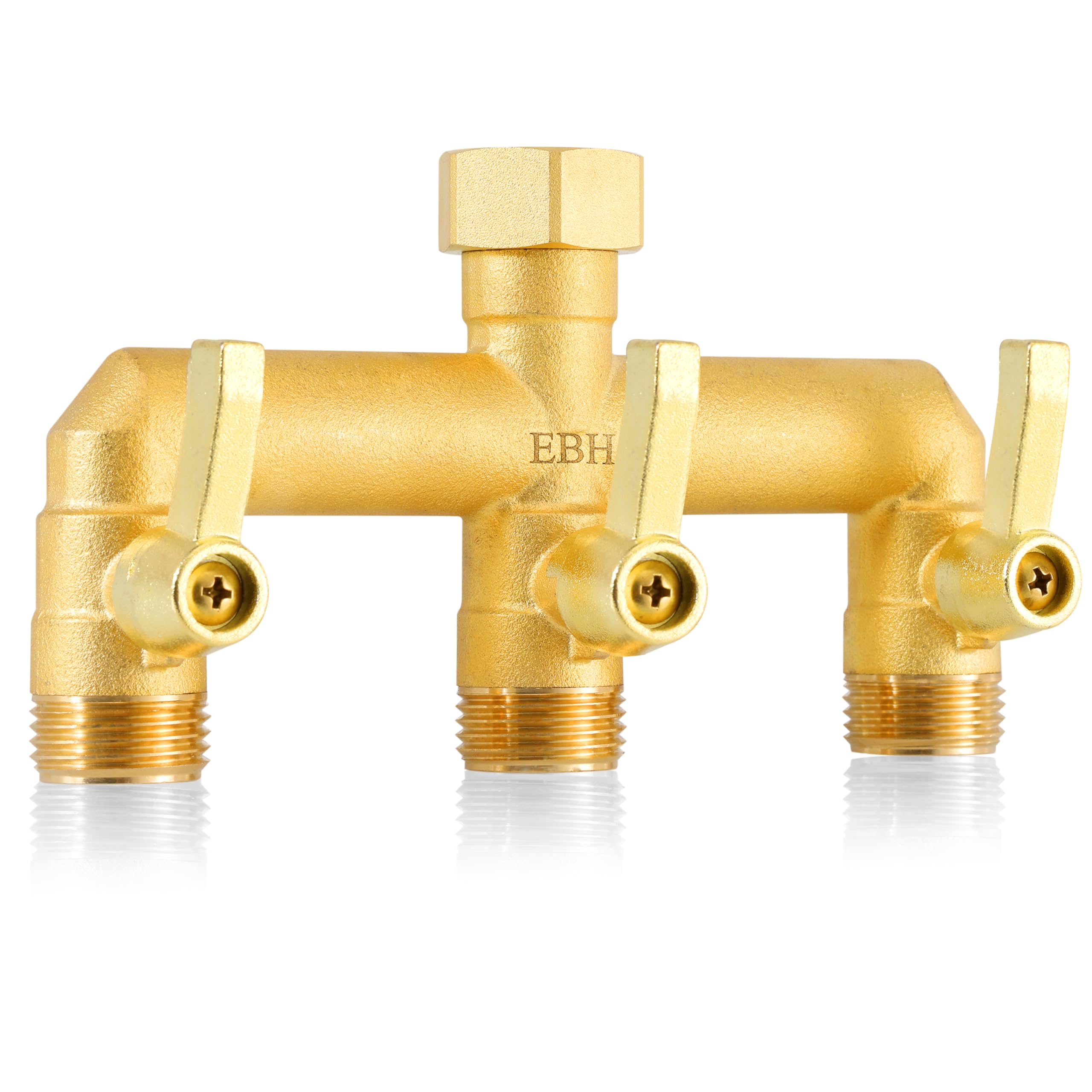 EBH Brass 3-Way Hose Splitter