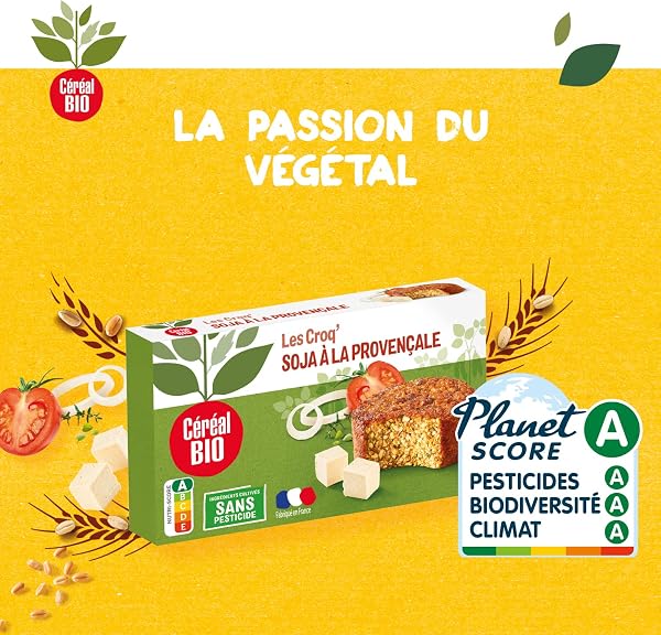 Céréal Bio Croq'Soja à la Provençale - Végan et Bio - Simple et Rapide à Réchauffer - 200g (2 x 100g) - 189727 (Lot de 4) - 5