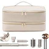 Double-Layer Shark Carrying Case, Shark Flexstyle Bag for Revlon One-Step Hair Attachment /Volumizer/Styler, Stylish Hair Dryer Travel Case Water Resistant Bag Organized for Hair Accessories & Tools