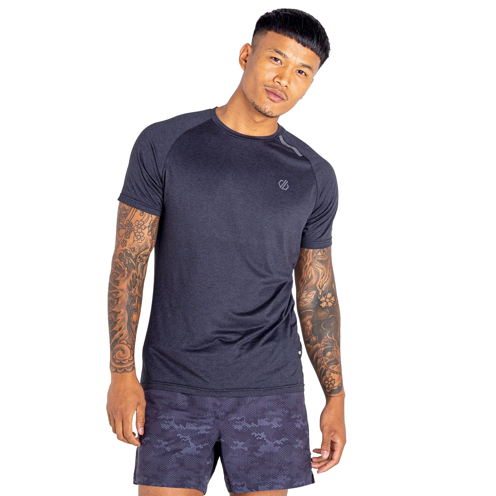 Dare 2b Mens Persist Marl T-Shirt (XS) (Black)