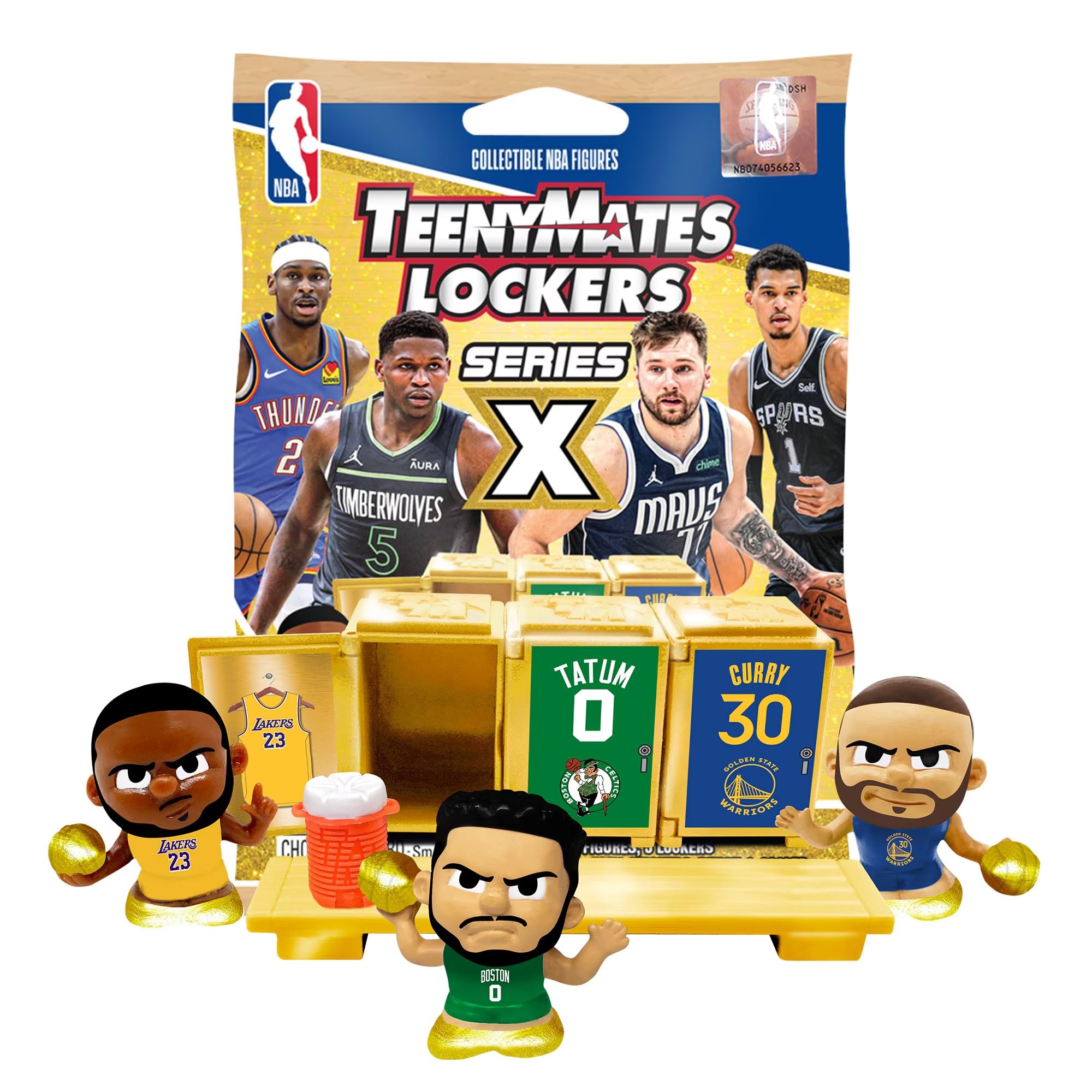Teenymates Party Animal 2025 Lockers NBA Series X Basketball Figures, 1 Mystery Pack