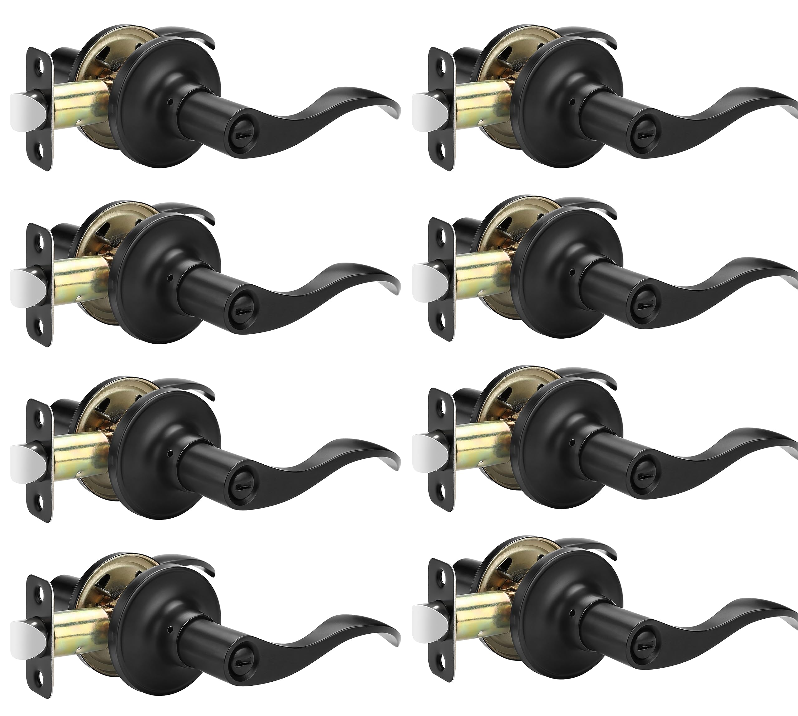 Haidms Matte Black Door Knobs With Deadbolt, Heavy Duty Front Door - View #6