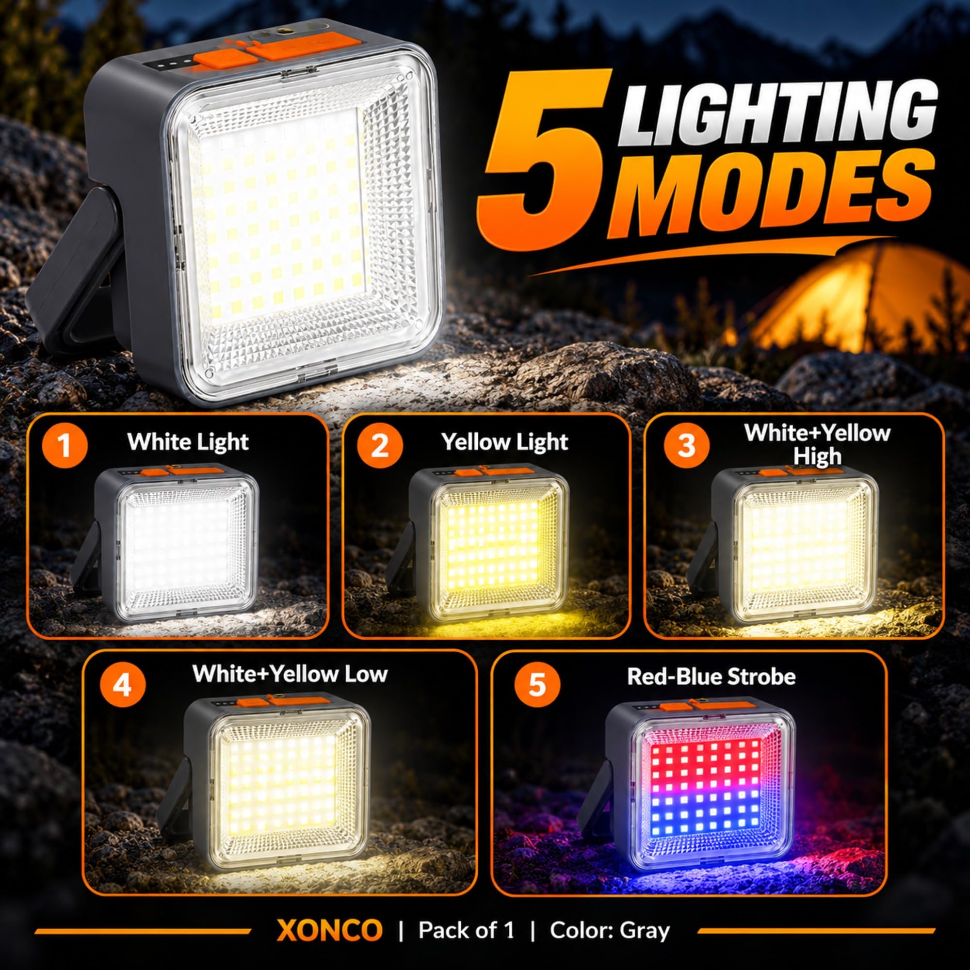 Solar Camping Light - Rechargeable LED Lantern -4