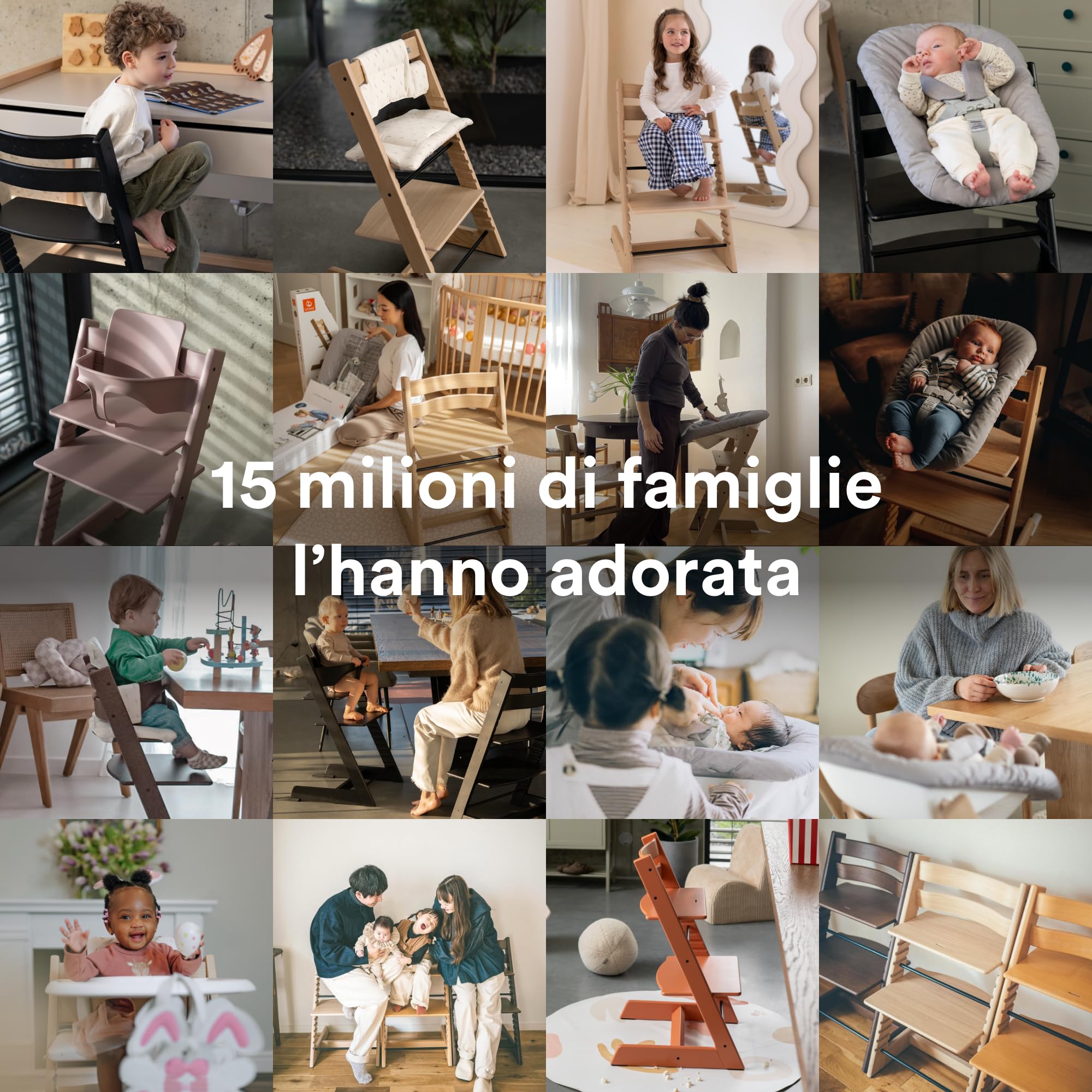 Tripp Trapp - Sedia Stokke, Oak Brown, regolabile, regolabile, per bambini, bambini e adulti, pratica ed ergonomica, in legno di quercia