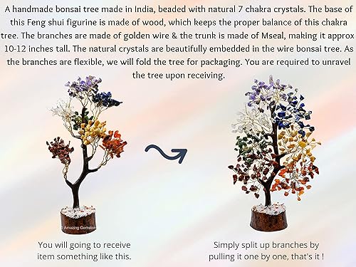 Vista 129 de Árbol de la vida de cristal curativo natural de piedra lunar blanca, Feng Shui, árbol de la vida de la fortuna para decoración del hogar