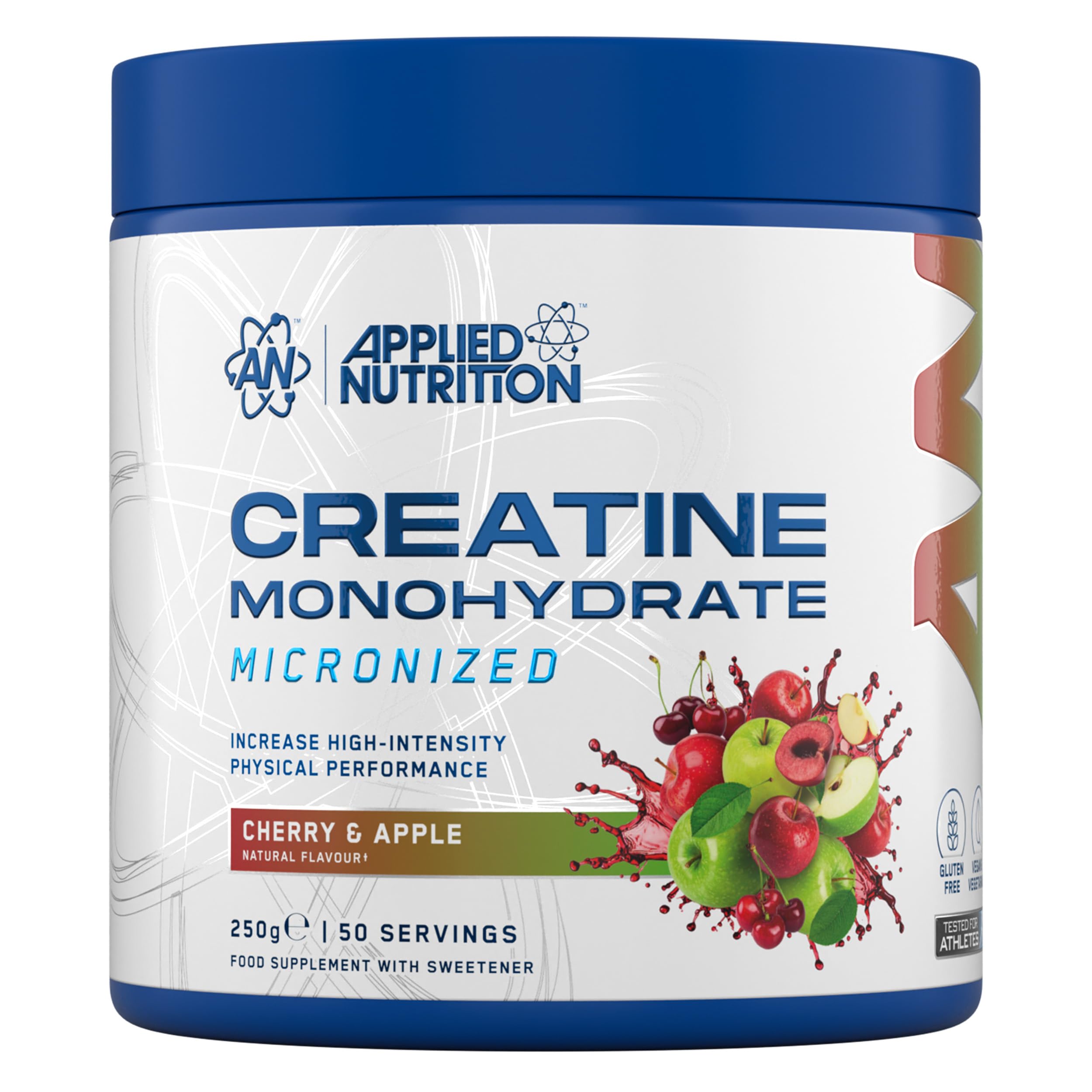 Applied Nutrition Creatine Monohydrate Powder - Cherry & Apple - 4250mg - 50 Servings - 250g