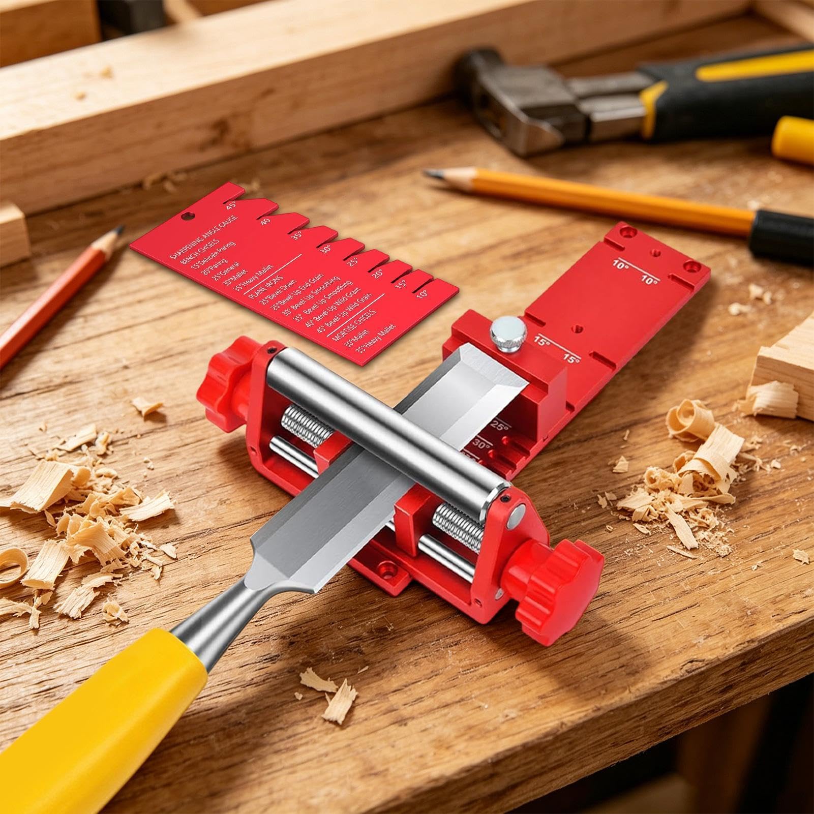 Guida di affilatura per scalpelli Strumenti Di Precisione Per Falegnameria | Maschera Affilatura Di Precisione Scalpelli Per Molatura Piallatura Officina Garage Manutenzione Falegnami E Carpentier