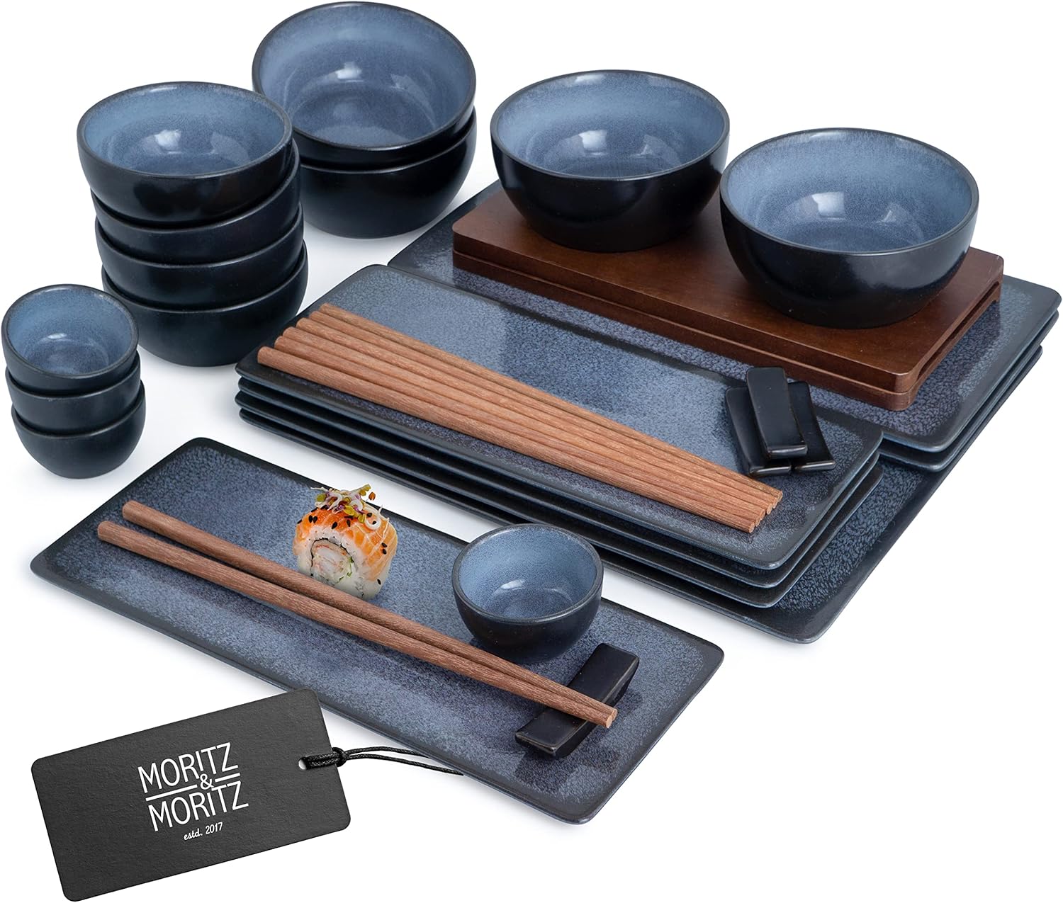 Moritz & Moritz Set di stoviglie per Sushi per 4 Persone 29 Pezzi