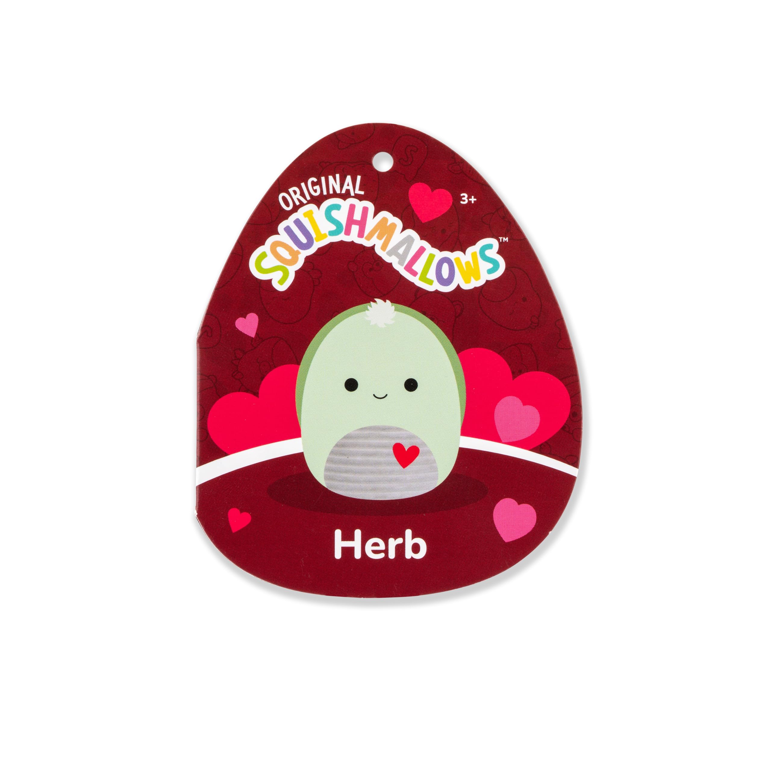 Squishmallows Original 5in Herb The  with Heart – Official Jazwares Plush (Little)