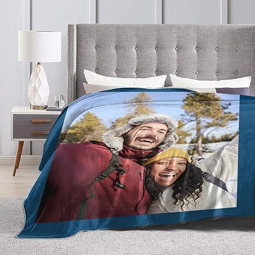 Miniatura 5 de Custom Blanket with Photos Text Customized Picture Blankets, Personalized Throw Blanket for Kid Adult Mother Father Friend Lovers Pet, Custom Gifts