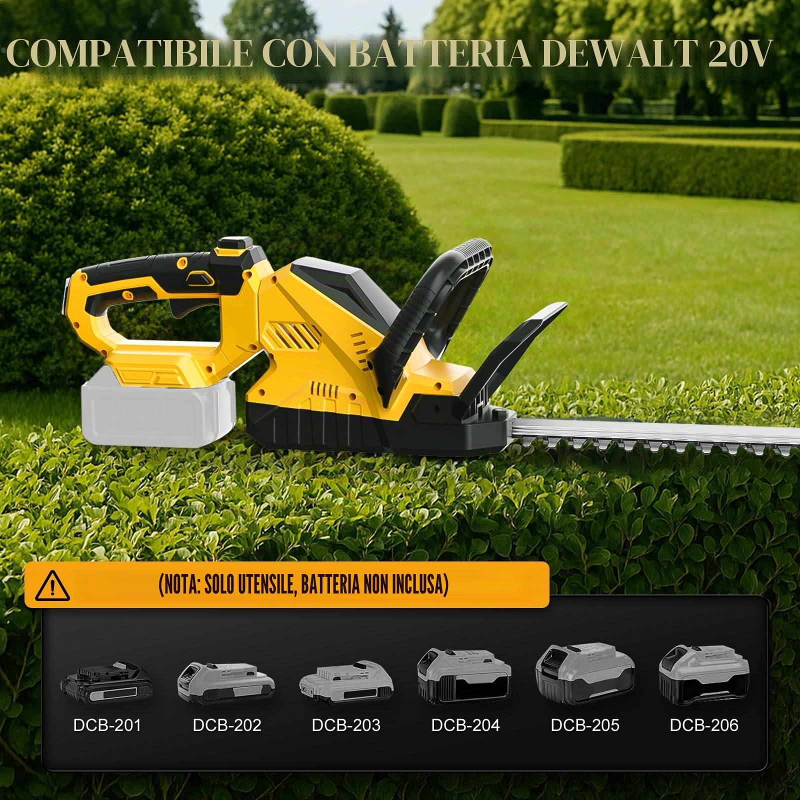 Tagliasiepi a batteria con lama 52 cm per Dewalt 20V (senza batteria)