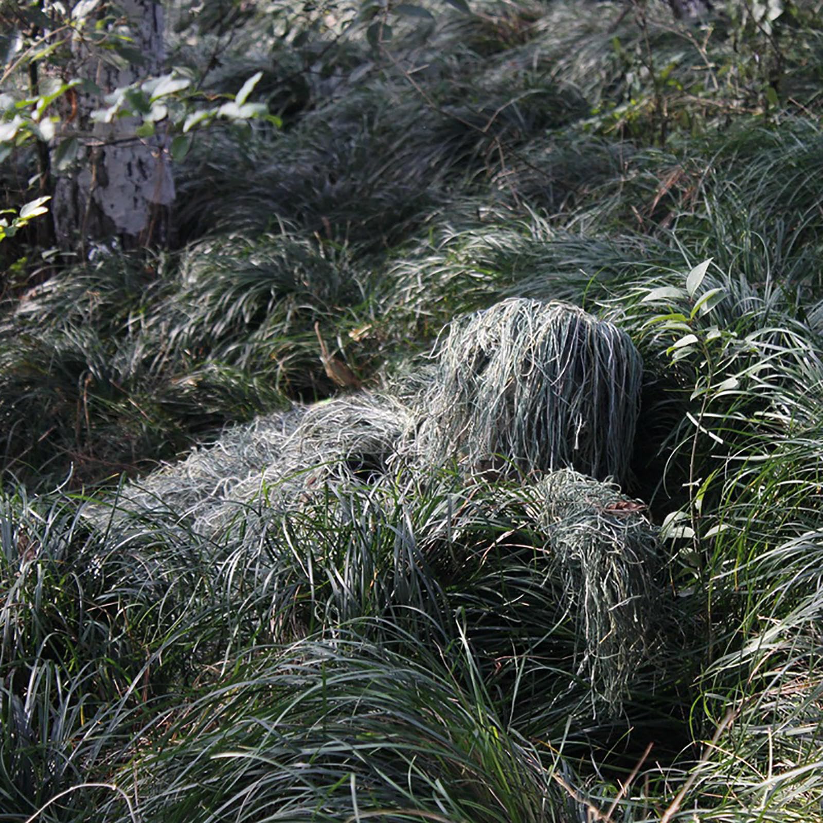 HAZARA 5-Teilige 3D Ghillie Suit Camouflage Jagdbekleidung Ghillie Suit Einschließlich Jacke,Hose,Kapuze,Tragetasche Airsoft Kleidung Set für CS Dschungeljagd Tierfotografie,ForestGreen-Kids