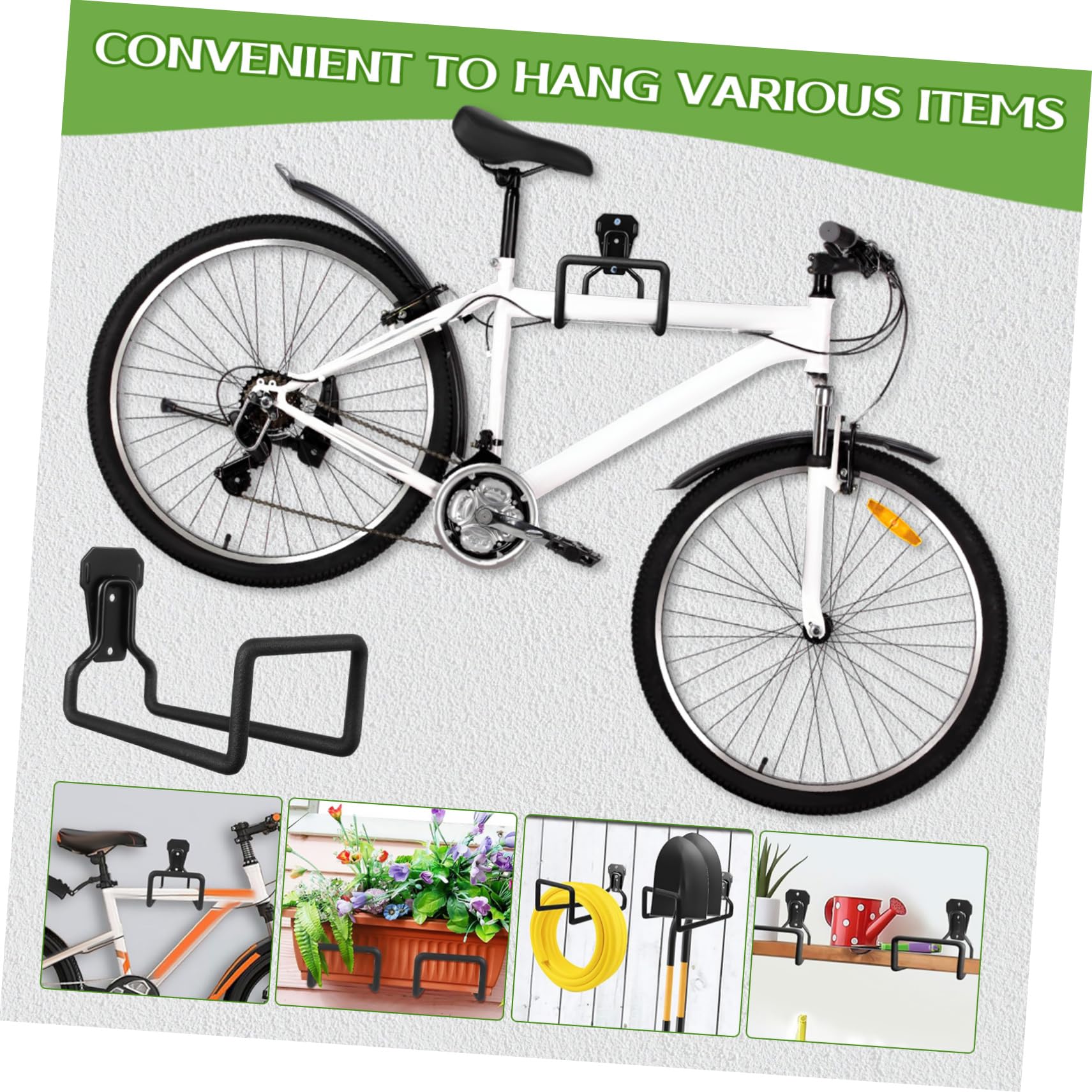 Ganci Per Garage Ganci Per Scale in Metallo Per Impieghi Gravosi Porta Tubo Da Giardino Organizer Per Utensili Da Parete Facile Da Installare