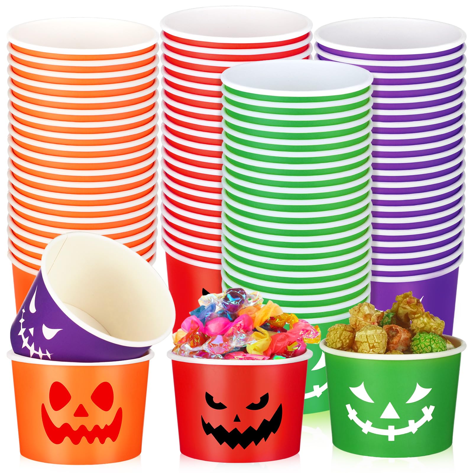 36 Halloween Spinnennetz-Becher – 266 Ml, Schwarz-weiß, Aus Papier | Für Heiße/kalte Getränke, Snacks & Deko | Gruselige Party-Becher