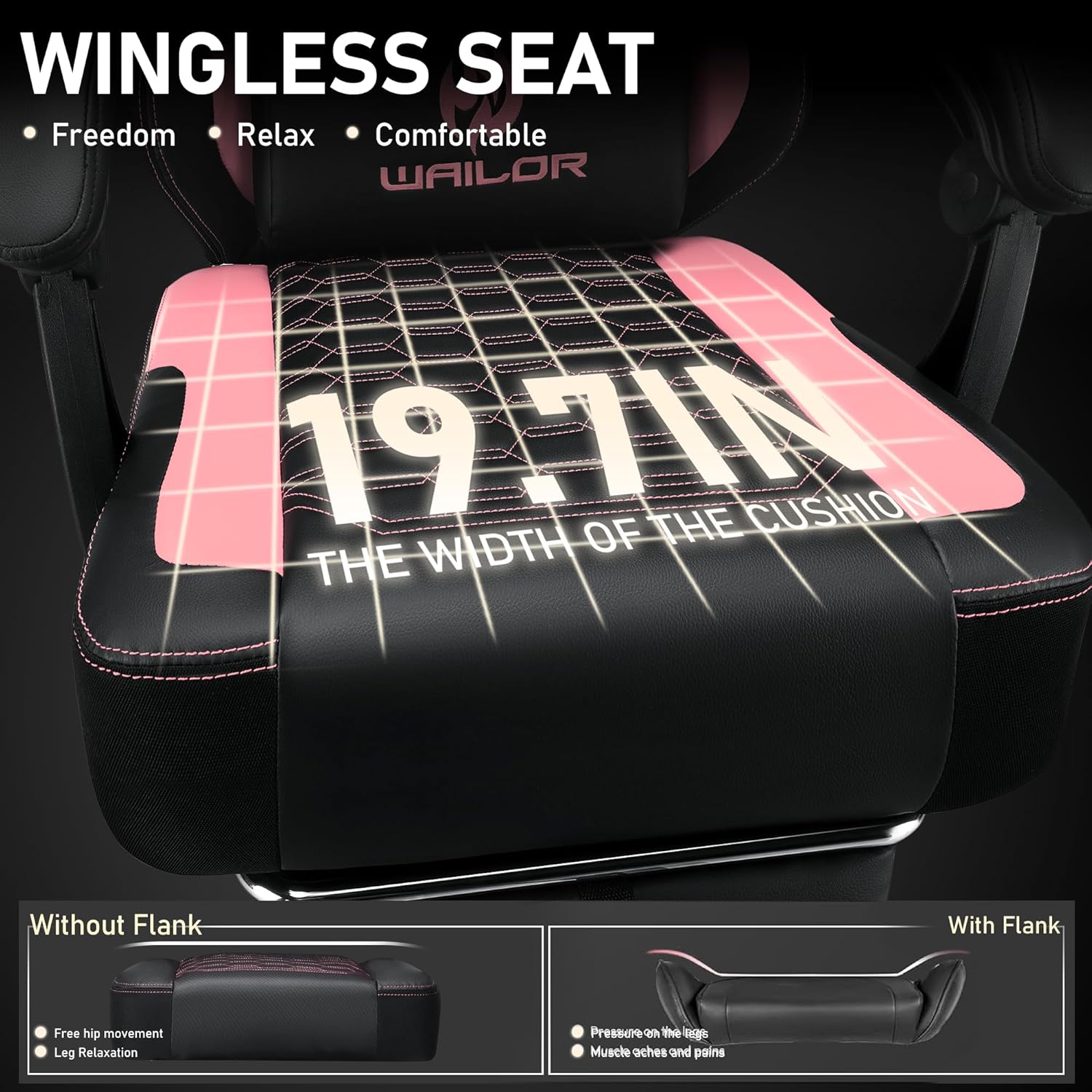 Gaming Chair with Massage and Packet Spring Cushion,Ergonomic Gamer Chairs for Adults with Footrest 300lbs,High Back Gamer Leather Chair with Headrest and Lumbar Support