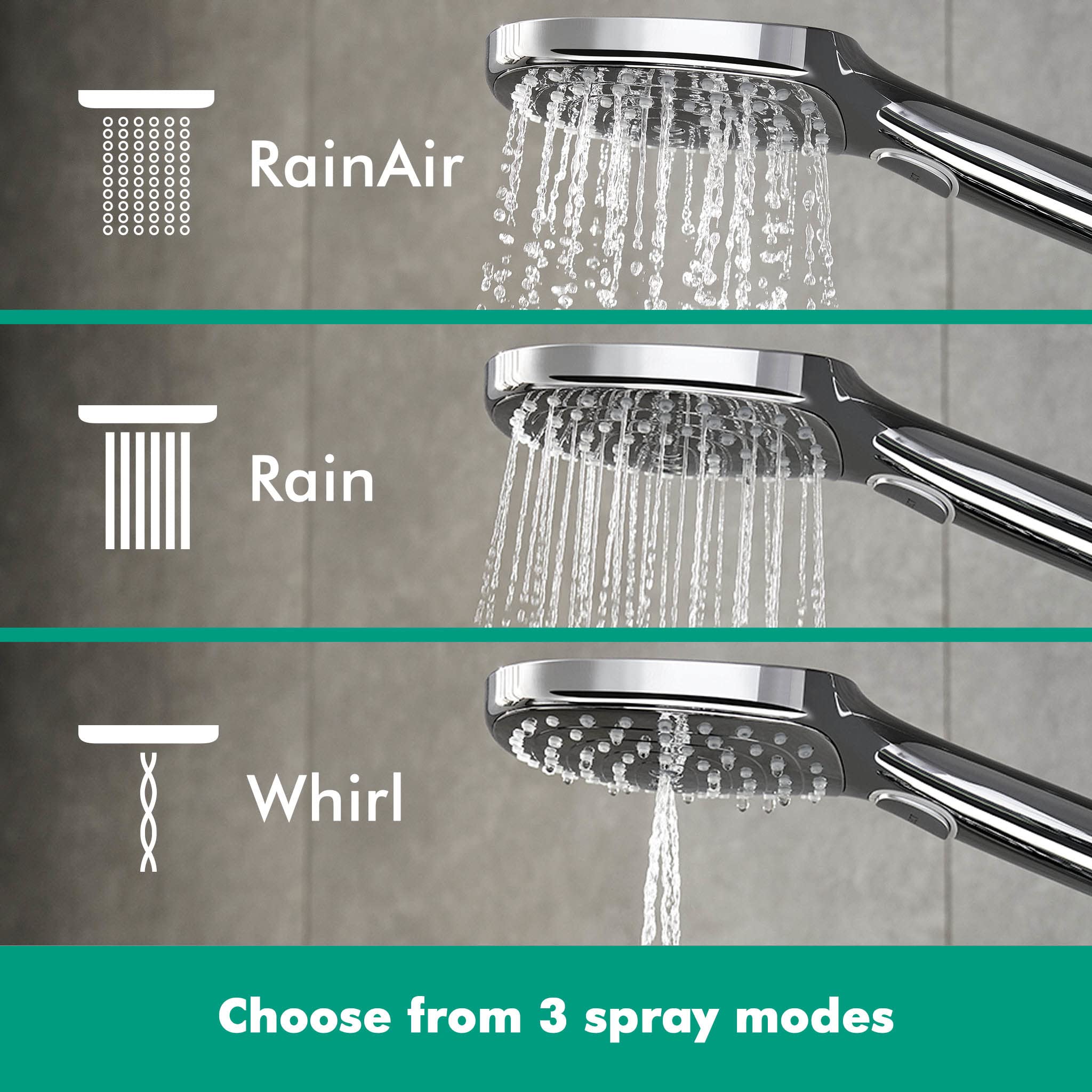 hansgrohe Raindance Select E Hand shower 120 3 sprays water