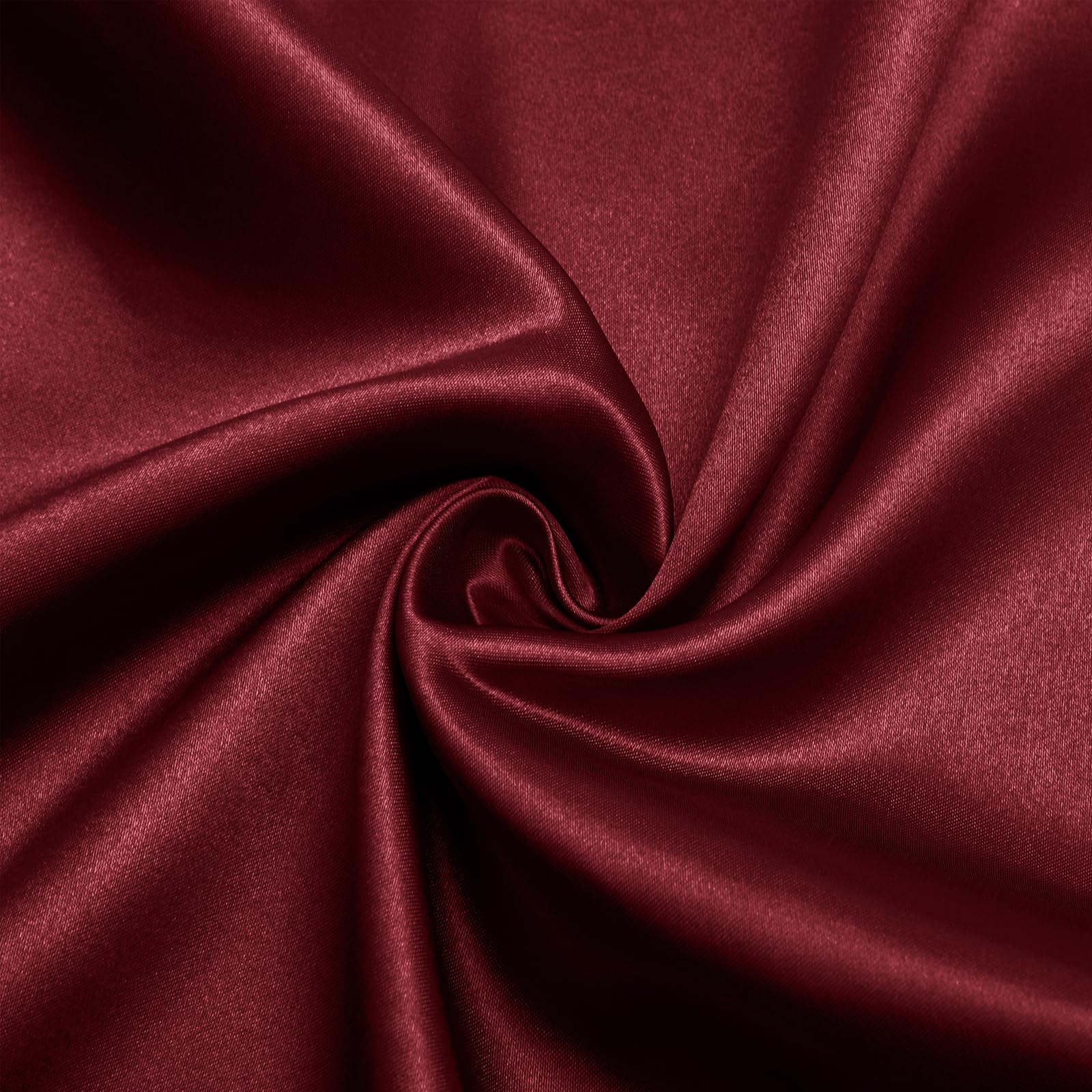 Horbaunal Burgundy Satin Fabric 60 Inch Wide by The Yard, Soft Charmeuse Satin Fabric for Wedding Dress, DIY Craftings, Costumes, 1 Yard