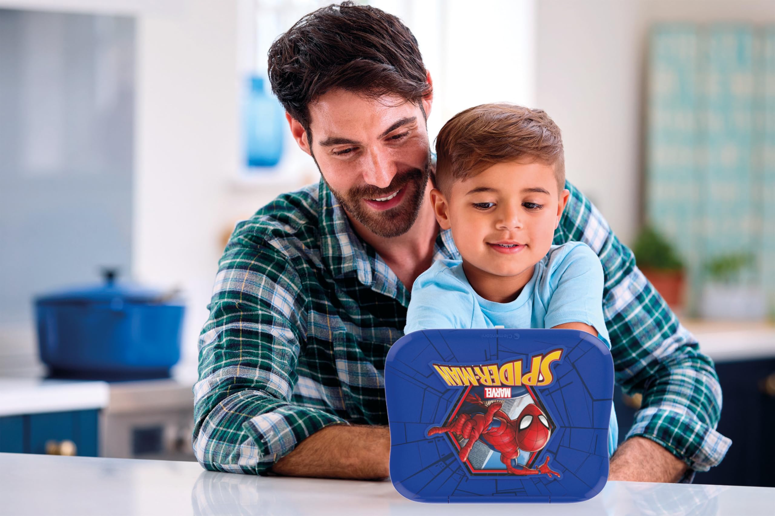 Clementoni - Computer Kid Spiderman Laptop Educativo Bambini 4+ Anni, 30 attività Educative, Gioco Elettronico per Imparare Lettere, Numeri, Musica e Logica, Batterie Incluse, Lingua Italiana, 16481