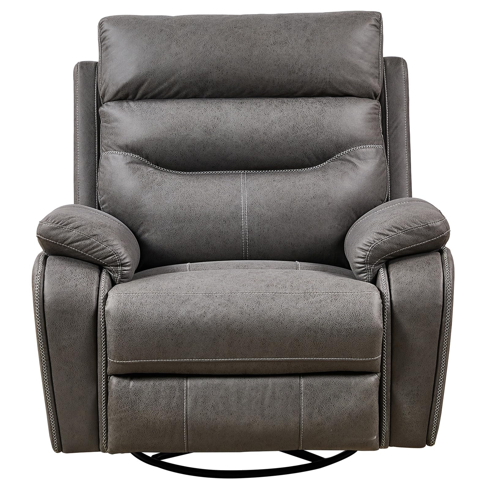 EZONTEQPower Swivel Slider Rocking Chair, 270 Degree Swivel Single Sofa Recliner, Modern Recliner with USB Charging Port Motorized Adjustable Headrest (Gray)