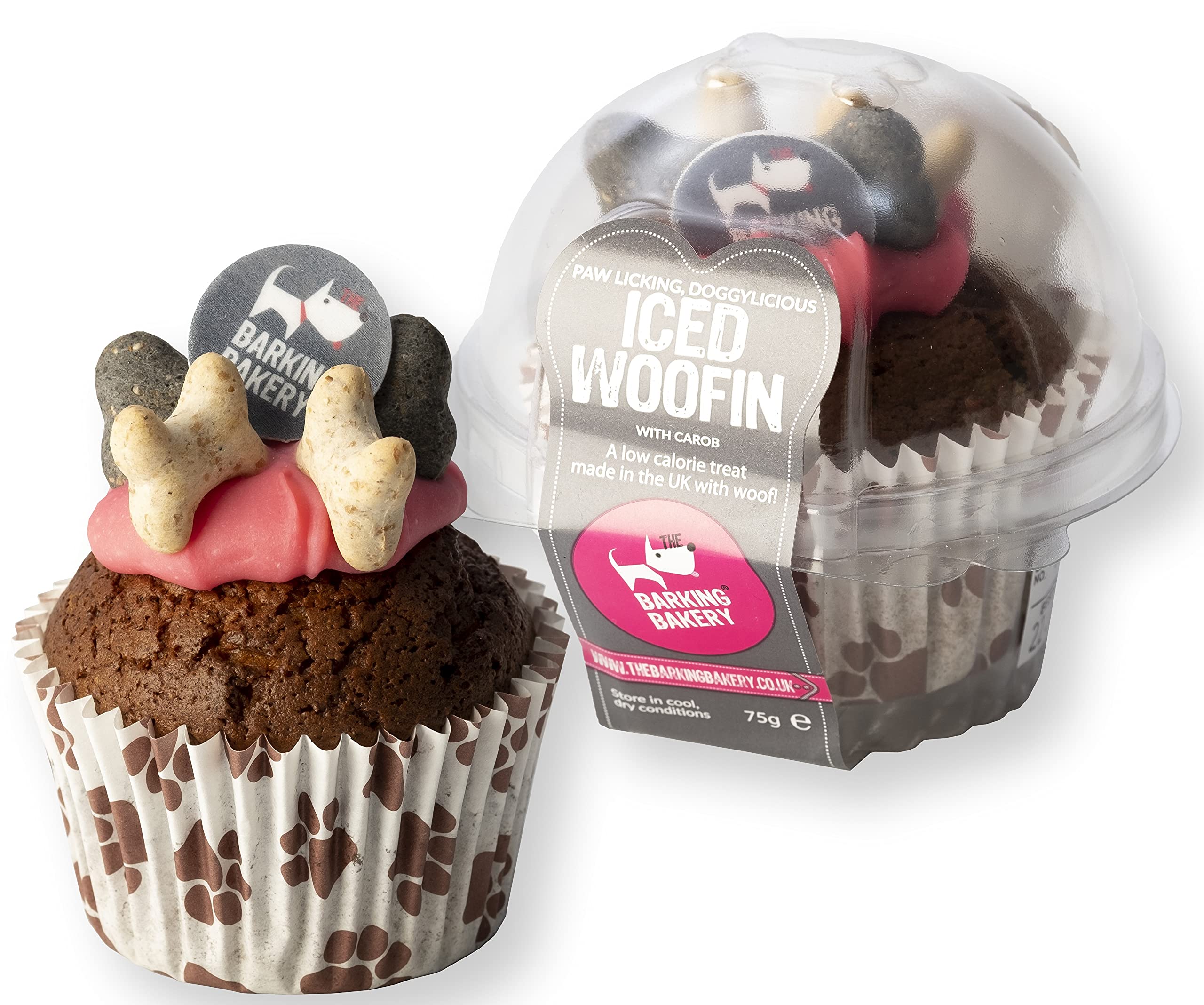 Barking Bakery Iced Carob Woofin Pink X 6 from B&Q