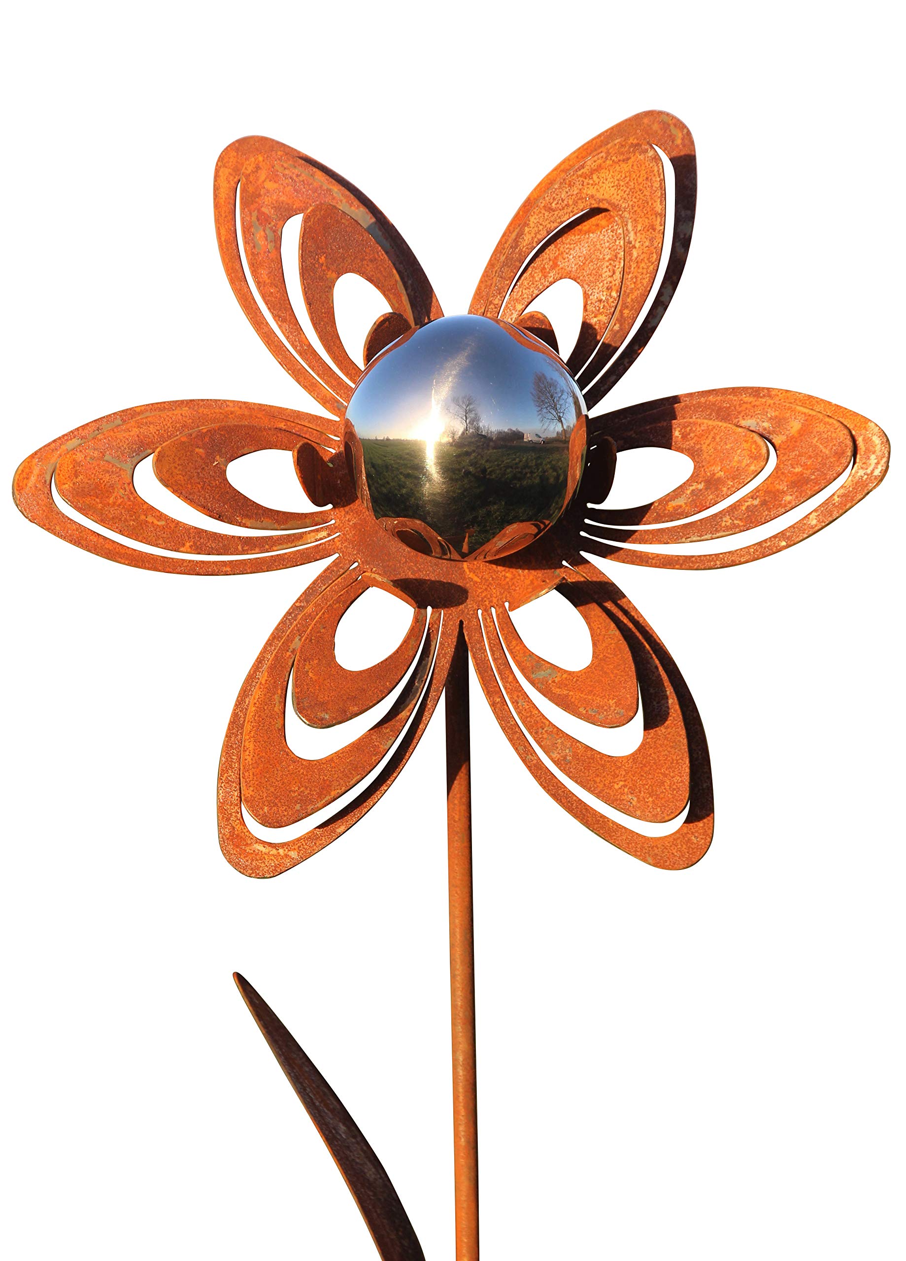 Fleur Jana en métal rouillé Bornhöft pour sublimer vos massifs de jardin