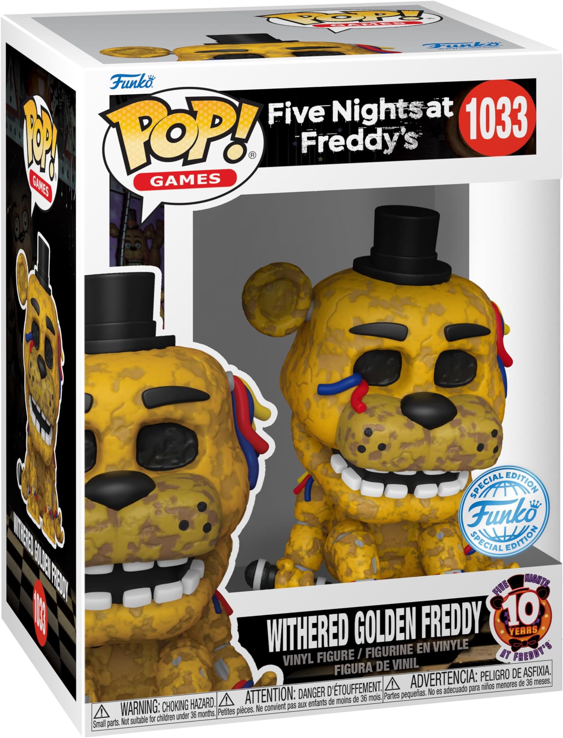 Funko POP! Games: Five Night's at Freddy's (FNAF) - Withered Freddy - Collectable Vinyl Figure - Gift Idea - Official Merchandise - Toys For Kids & Adults - Model Figure for Collectors and Display