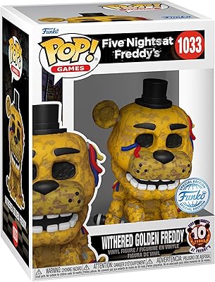 Funko Pop! Games: Five Nights at Freddy's (FNAF) - Withered Golden Freddy 1033 Exclusive Vinyl Figure