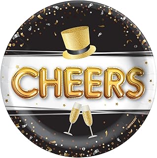 Pop Clink Cheers Round Paper Plates - 6 3/4