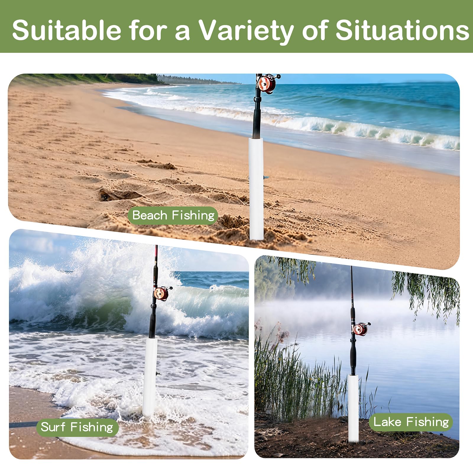 PVC Sandspike Surfcasting uchwyt na wędkę 45 cm