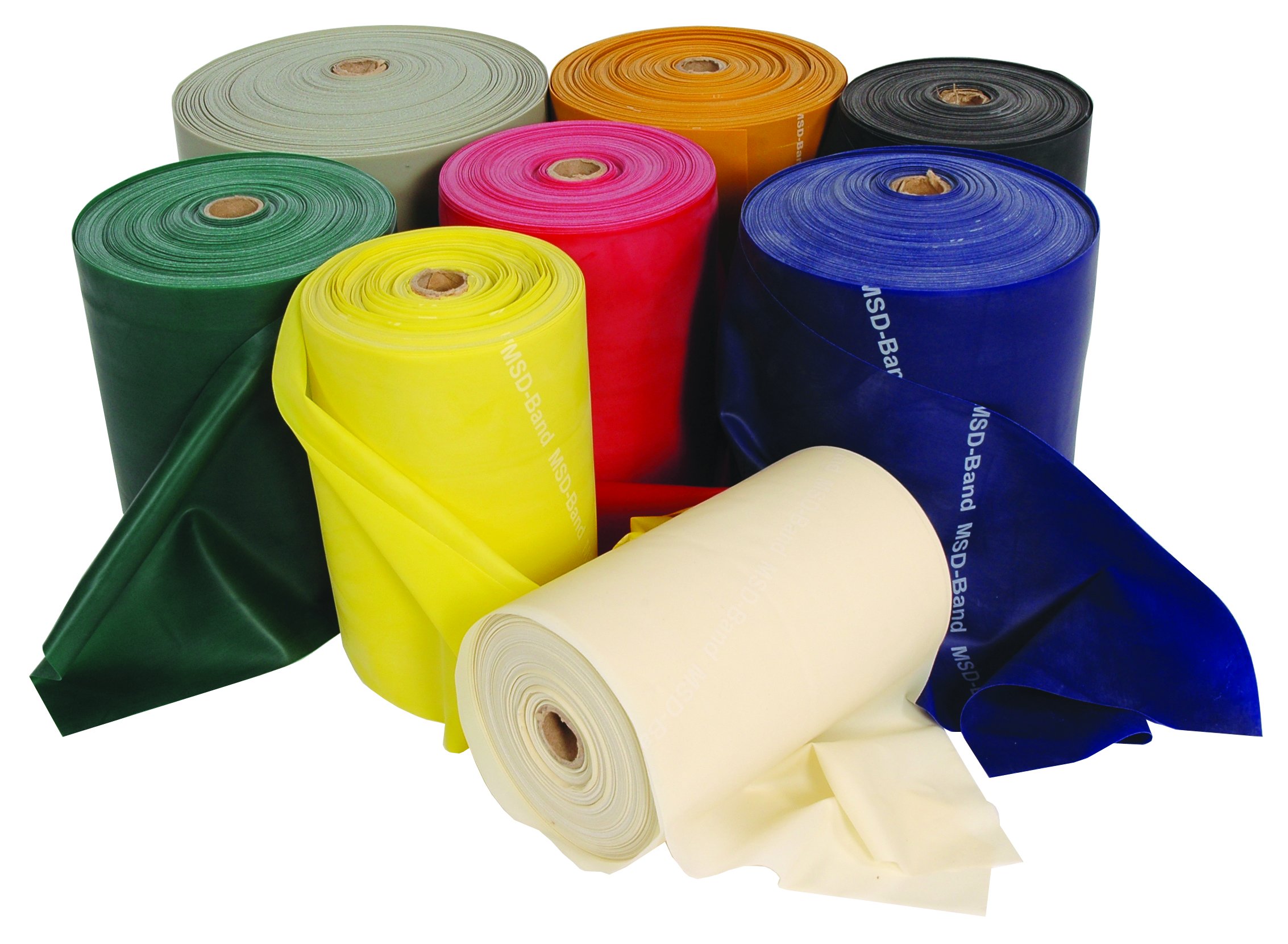FASCIA ELASTICA IN LATTICE PHYSIO LATEX BAND altezza cm. 12,7 x mt. 45 - GIALLO – Livello di resistenza : EXTRA LEGGERO