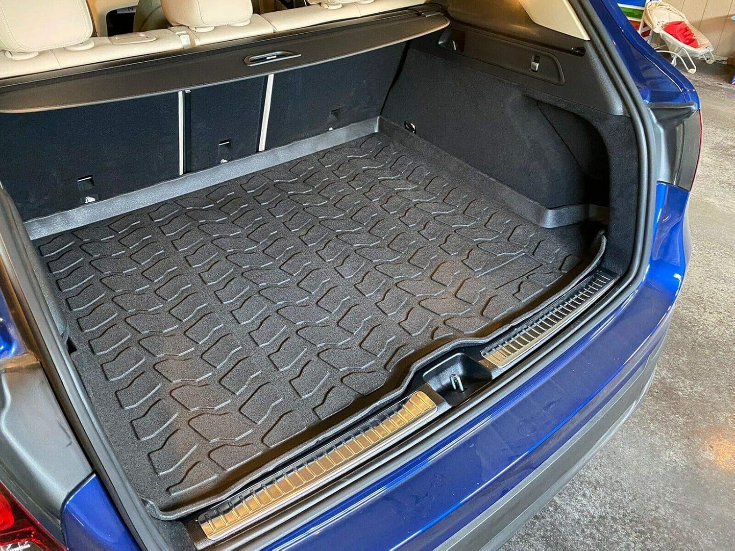 Cargo Liner - Trunk Mat for Mercedes-Benz GLC-Class 2016-2022 – Weather-Resistant Trunk Mats for Cars with Raised Lip – Non-Slip Car Trunk Mat Rubber – Laser Pre-Cut Design
