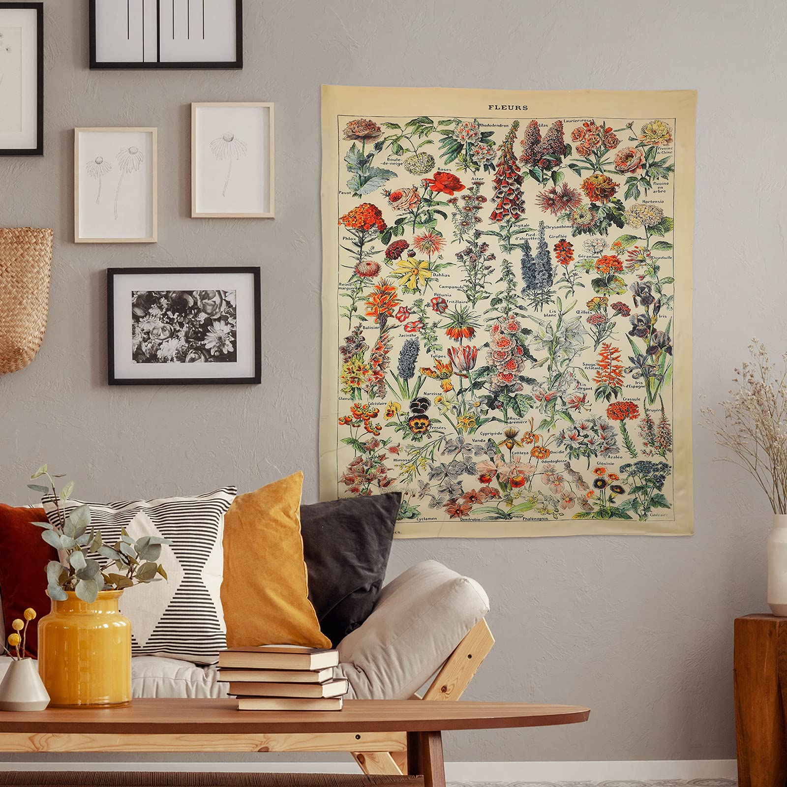 Amazon.com: Mixweer Vintage Wildflower Vertical Tapestry for