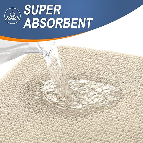 Miniatura 3 de OLANLY Tapete de baño grueso de espuma viscoelástica de 30 x 20 pulgadas, extra suave, absorbente, de secado rápido, antideslizante, lavable a
