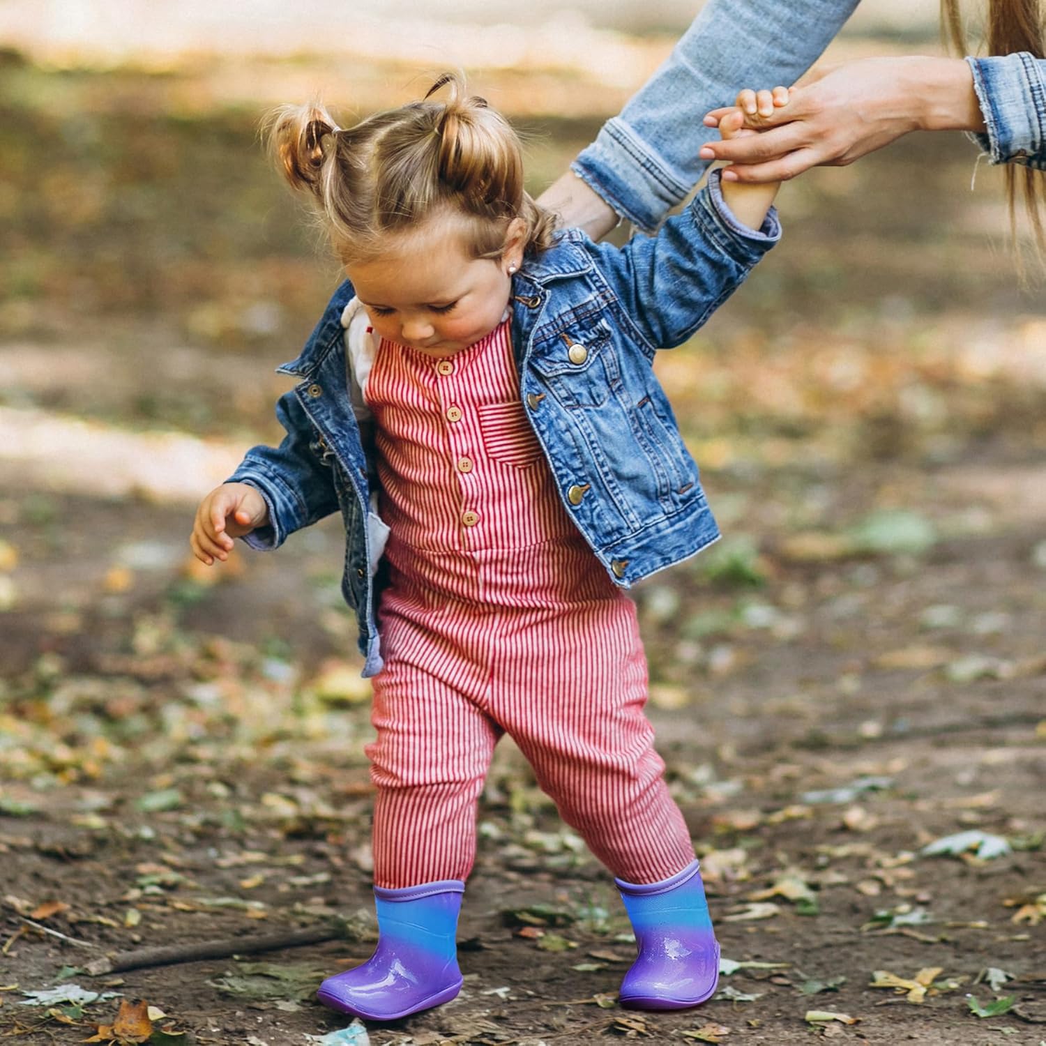 K KomForme Toddler Rain Boots Baby Easy-on Rain Shoes Lightweight Waterproof for Boys and Girls - Image 3