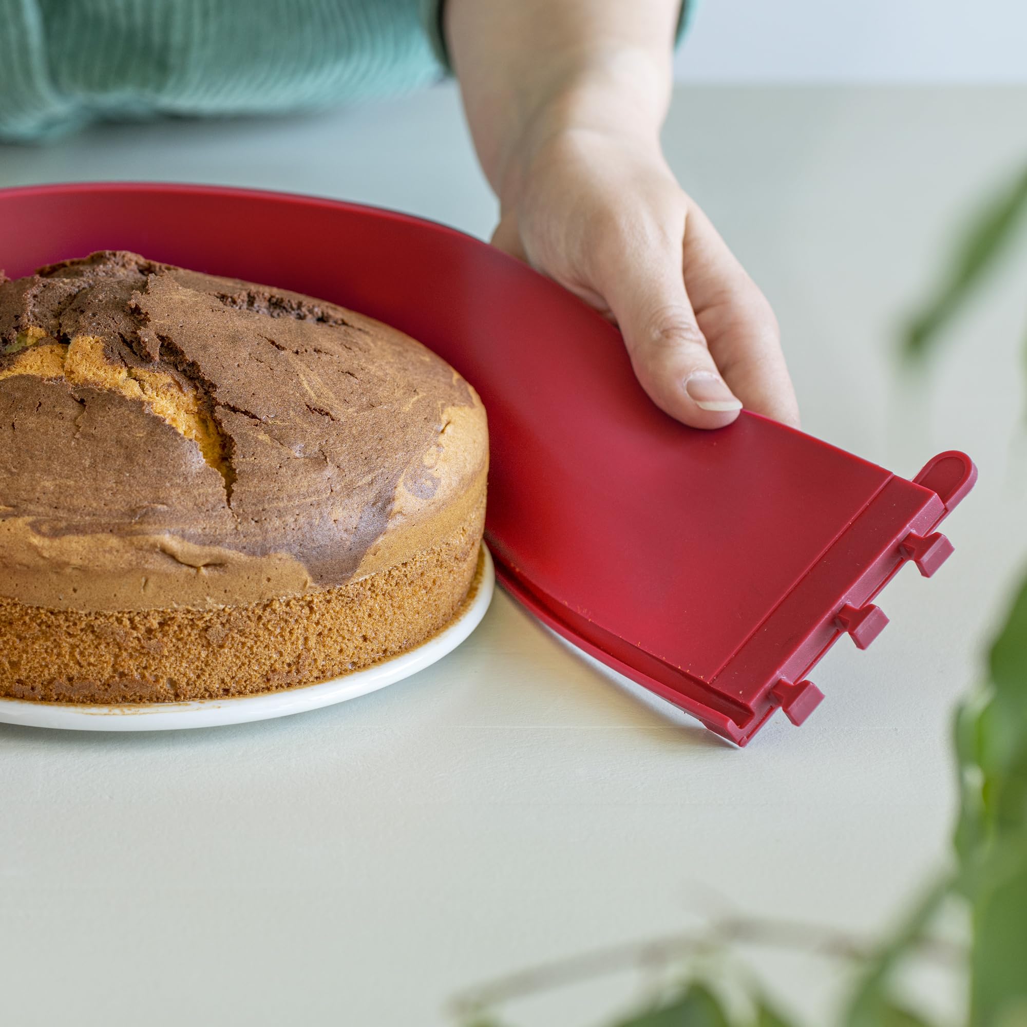 Moule à Charnière En Silicone Avec Plateau Porcelaine - Diamètre 12 Cm - Pour Desserts Individuels