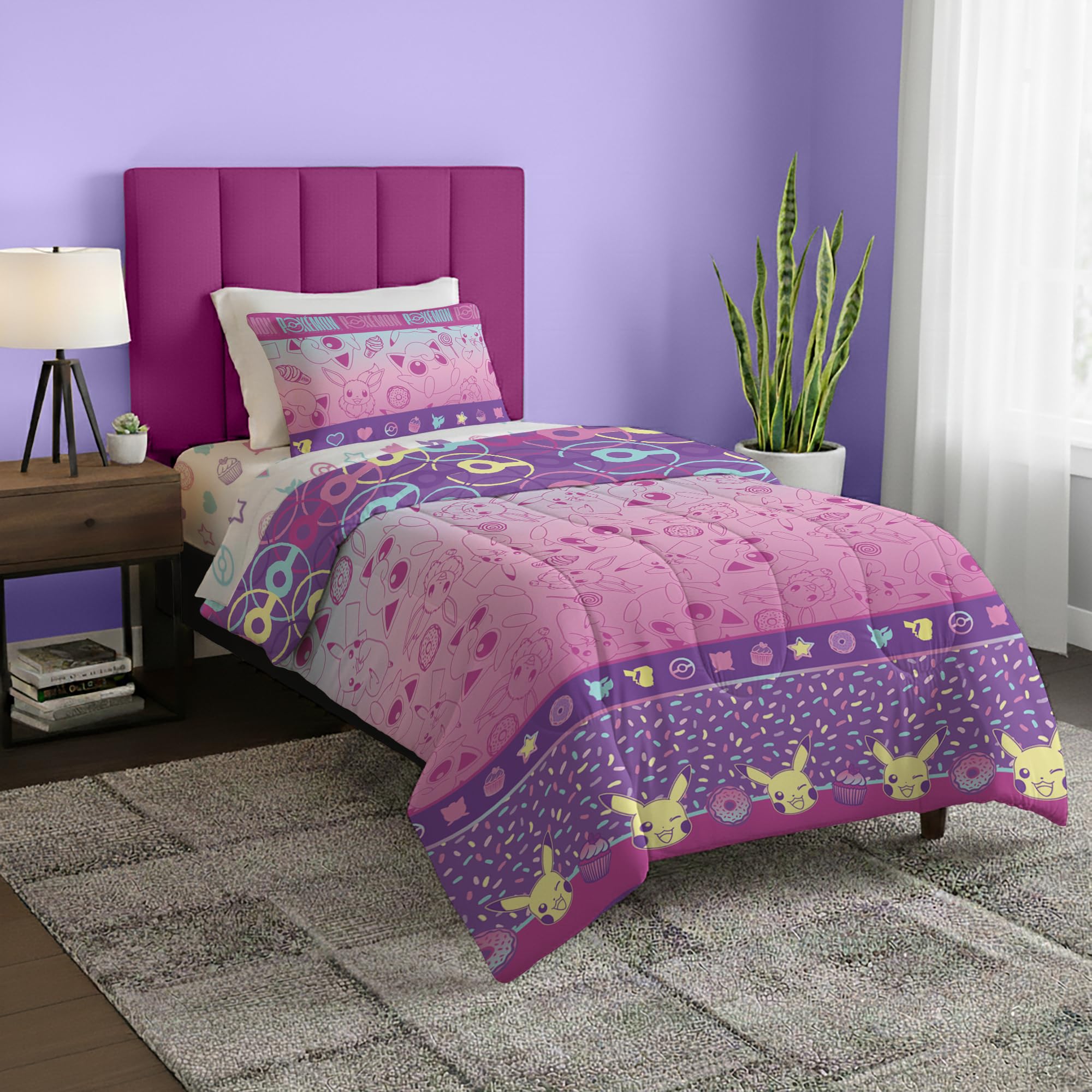 Northwest Pokemon Rotary Bed in a Bag Set, Twin, Light and Sweet