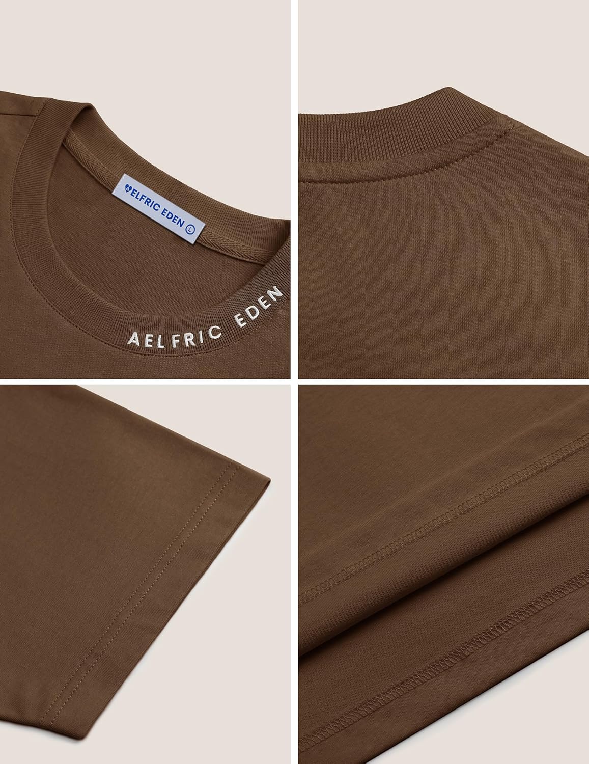 Aelfric Eden Mens Shirts Basic Cotton Tee Plain T Shirt Crew Neck Short Sleeve Tops Casual Midweight - Image 5