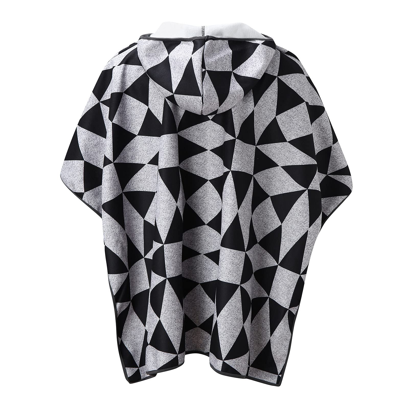 Poncho en laine pour homme - Veste d'hiver cowboy hippie décontractée avec capuche - Coupe ajustée - Avec poches - Polaire chaude - Sweat à capuche d'hiver - Poncho en laine confortable